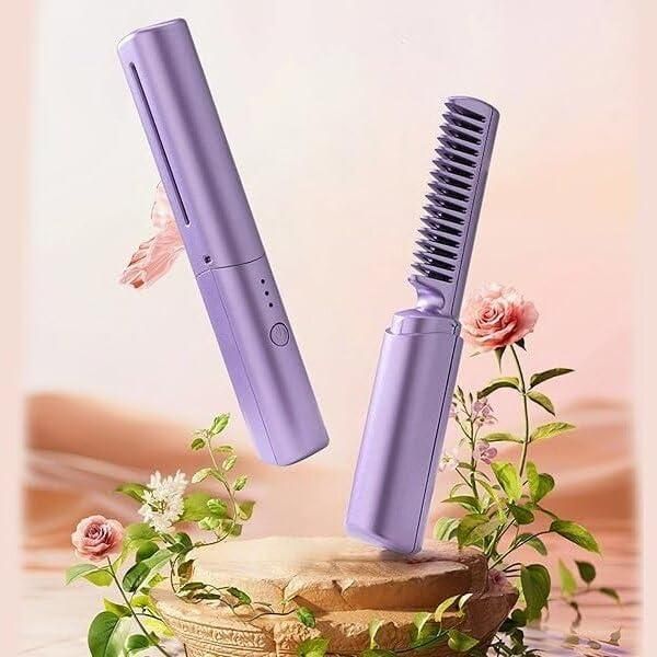 PocketSilk  Rechargeable Hot Comb Hair Straightener