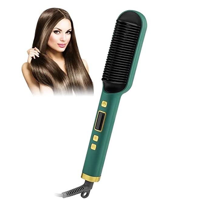 HeatWave Pro Styling Comb Professional Electric Hair Straightener Comb Brush