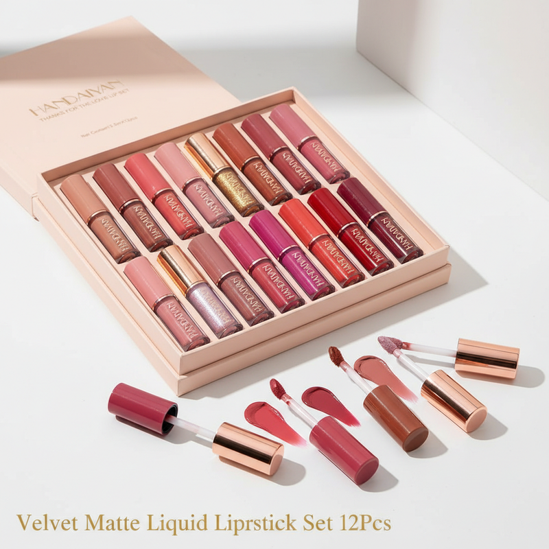 Velvet Matte Liquid Lipstick Set 12Pcs - key-ingredients