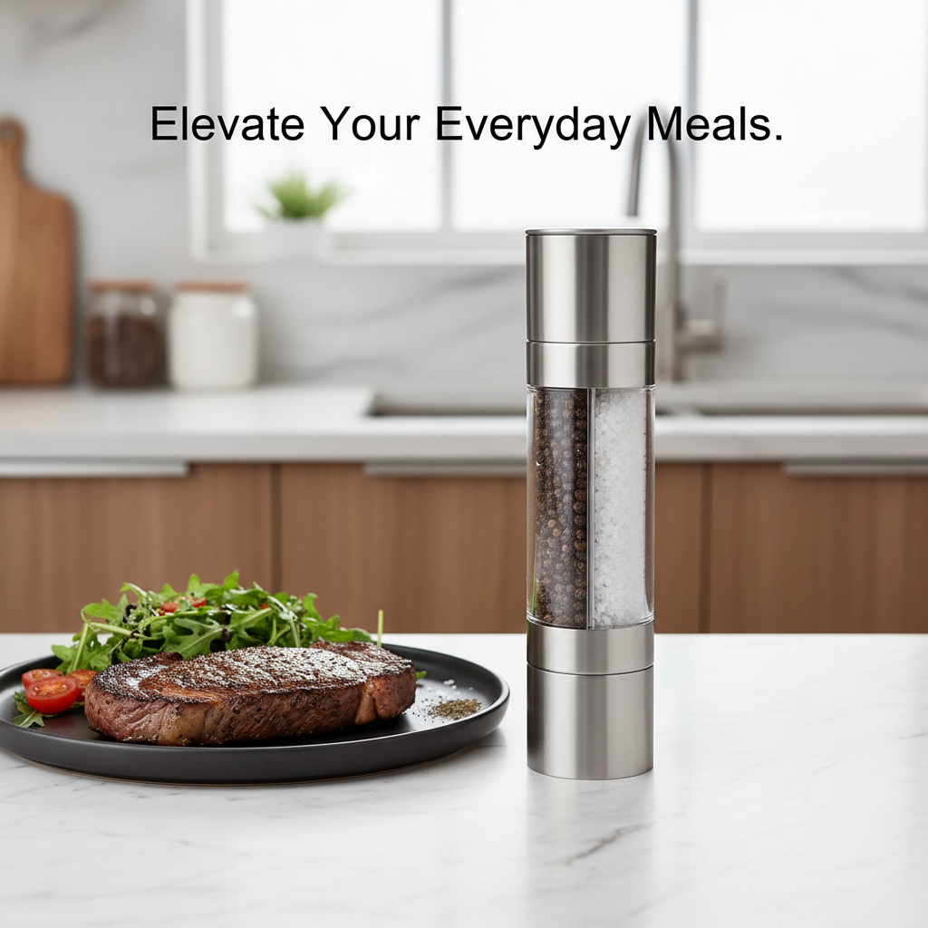 2-in-1 Stainless Steel Salt And Pepper Grinder - skincare-media-carousel