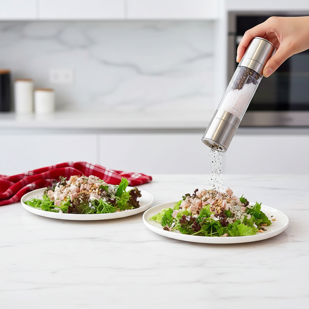 2-in-1 Stainless Steel Salt And Pepper Grinder - skincare-media-carousel